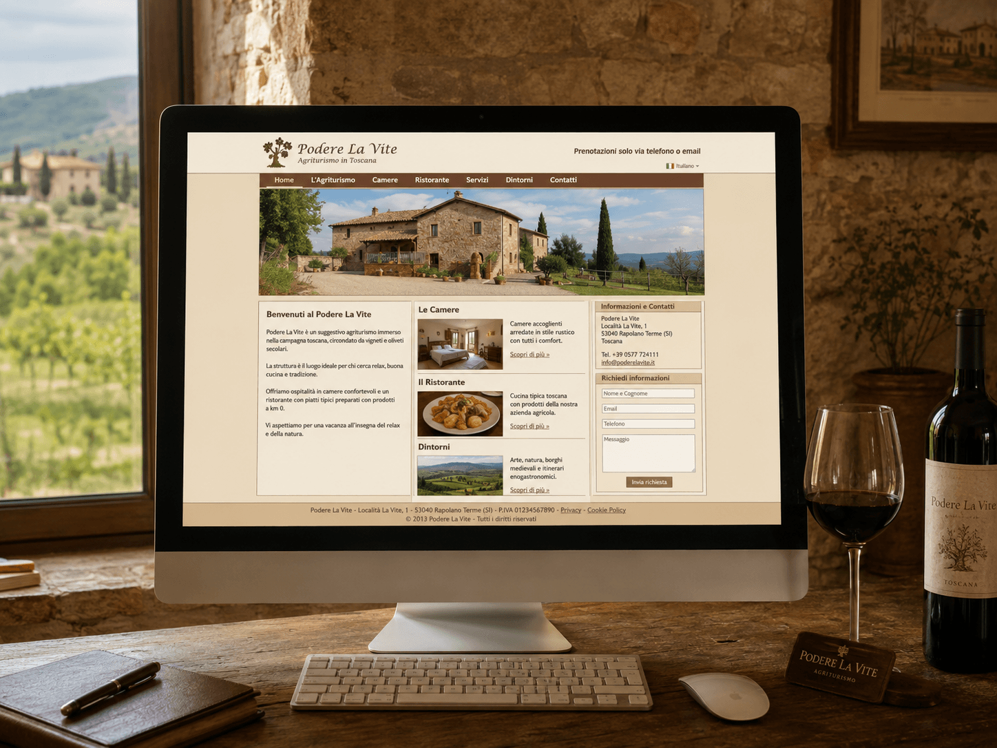 Il sito di Podere La Vite prima del progetto