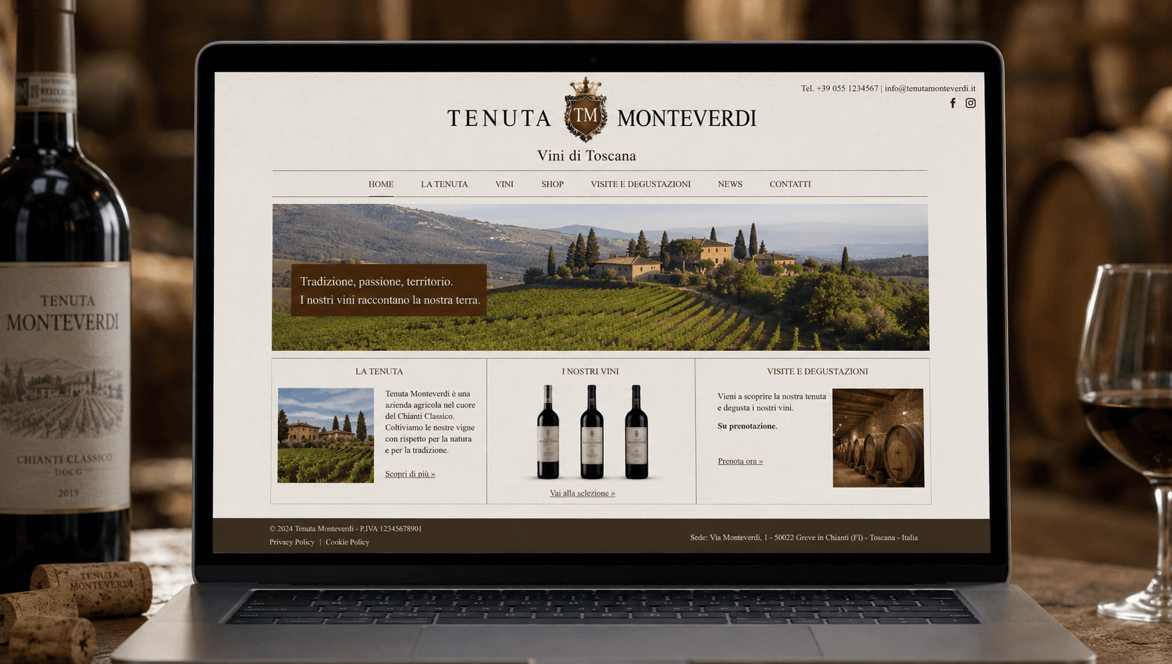 Il sito di Tenuta Monteverdi prima del progetto